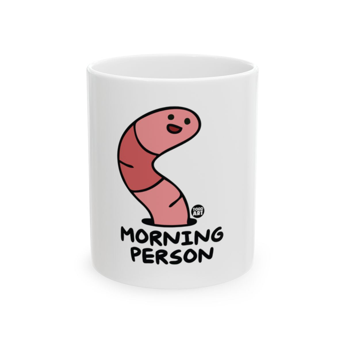 Fun Morning Person Coffee Worm Design Mug