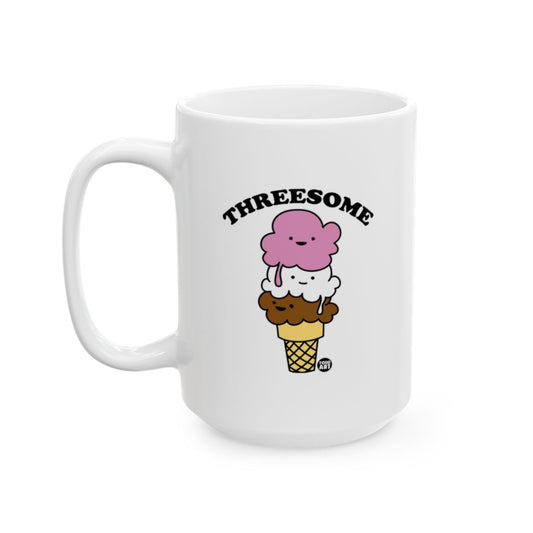 Funny Ice Cream Cone Threesome Graphic Mug