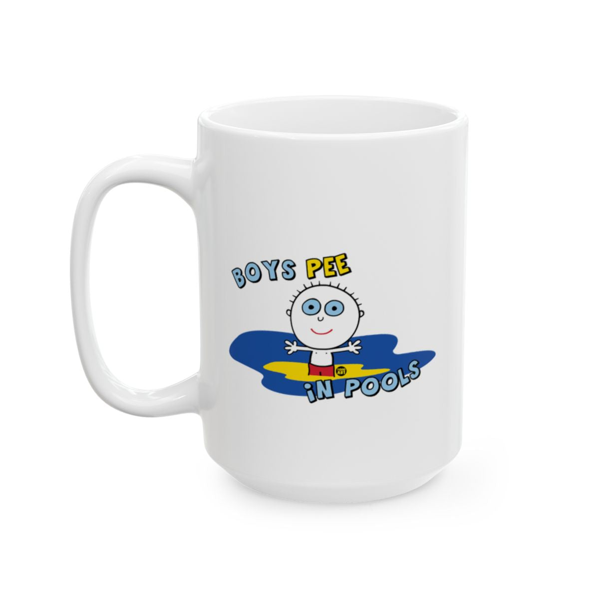 Funny Cartoon Boys Pee In Pools Mug Product