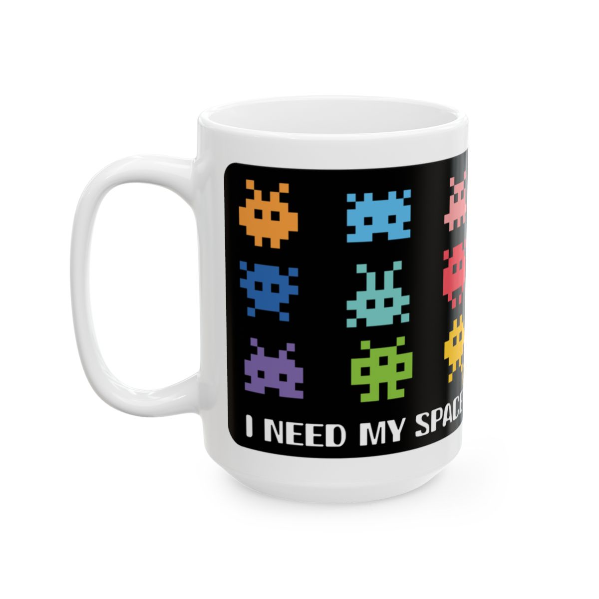 Colorful Pixel Art I Need My Space Mug for Gamers