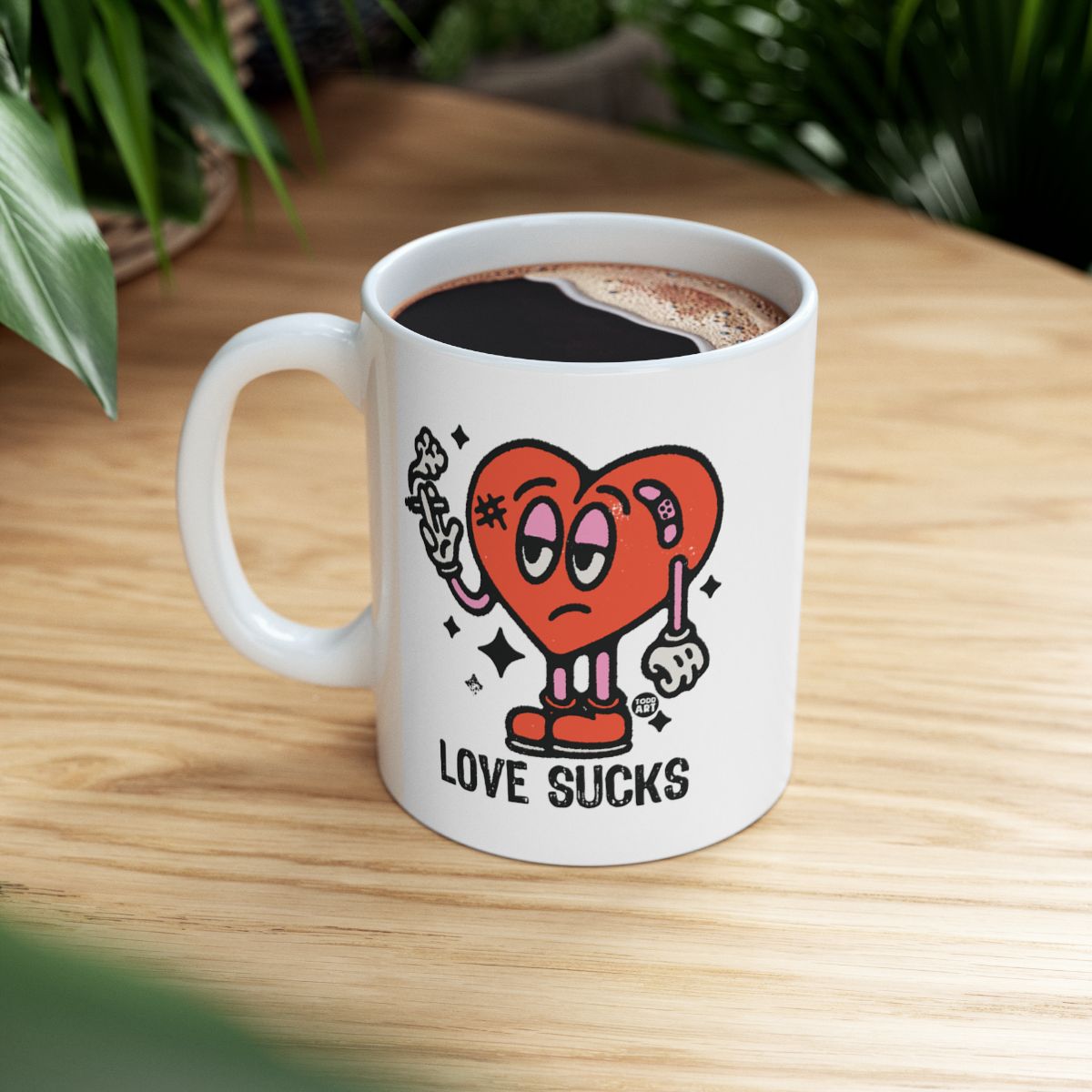 Love Sucks Heart Character Design Mug