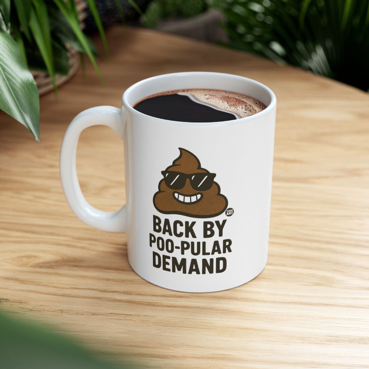 Back By Poo-Pular Demand Mug with Fun Emoji Design