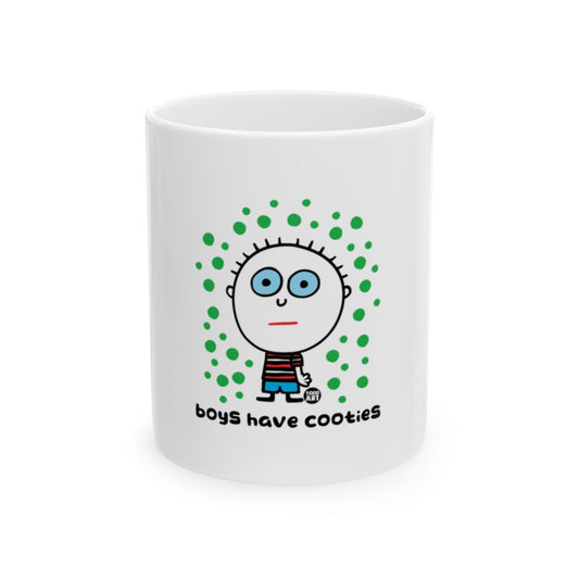 Boys Have Cooties Fun Cartoon Print Mug