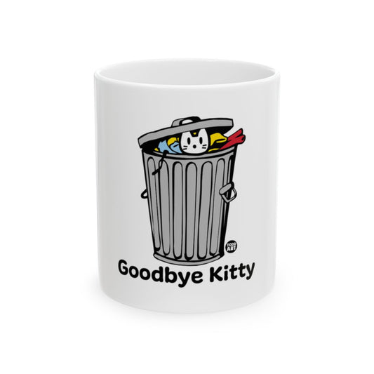 Goodbye Kitty Trash Can Image Mug