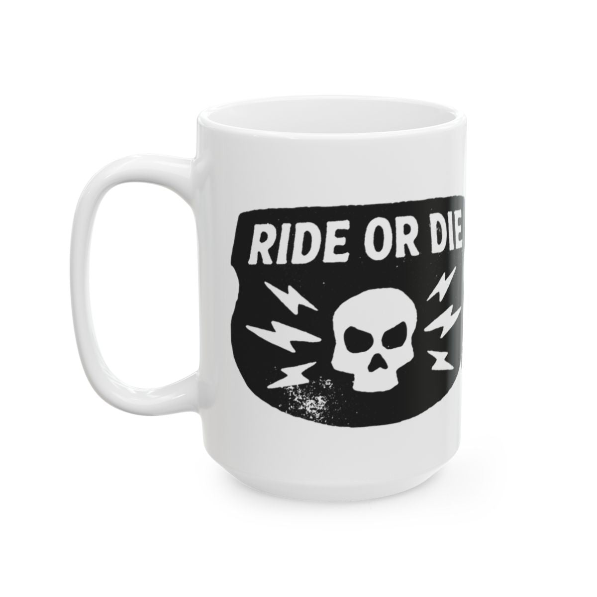Ride Or Die Skull Design Printed Coffee Mug