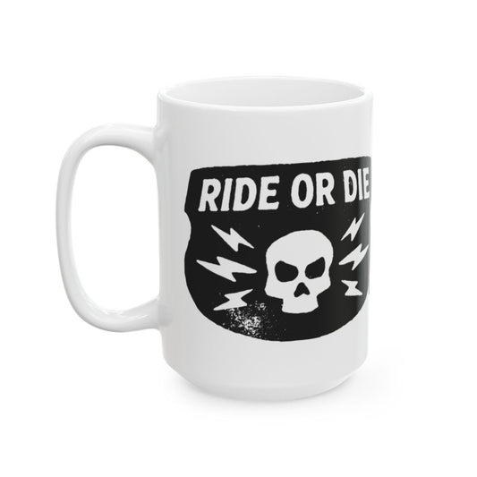 Ride Or Die Skull Design Printed Coffee Mug