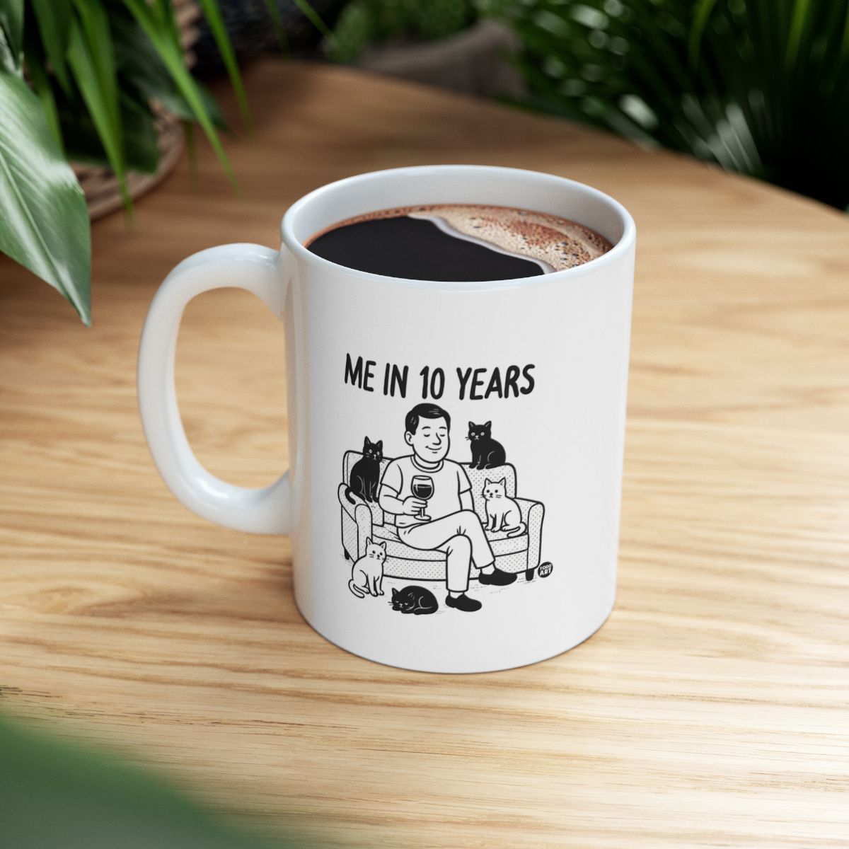 Me in 10 Years Funny Coffee Mug for Cat Lovers