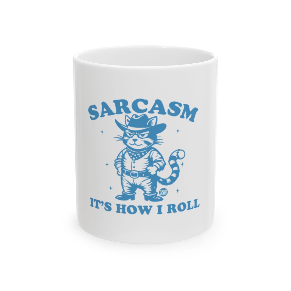 Sarcasm It's How I Roll Cowboy Cat Mug product