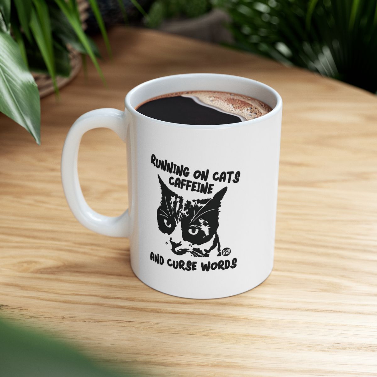 Running On Cats Caffeine And Curse Words Mug