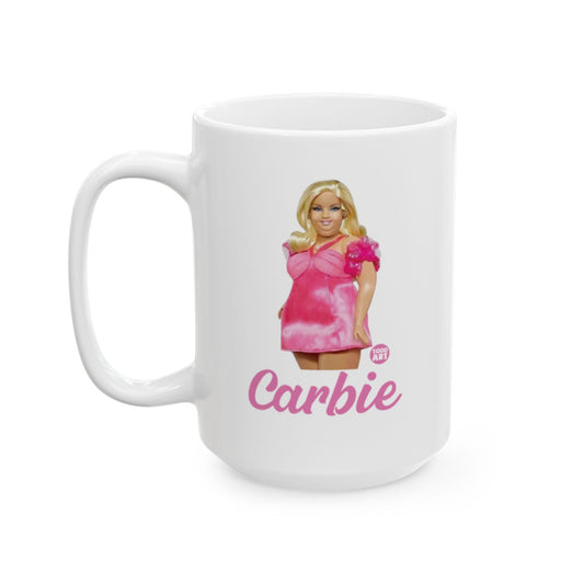 Carbile Barbie Mug with Doll Image in Pink Dress