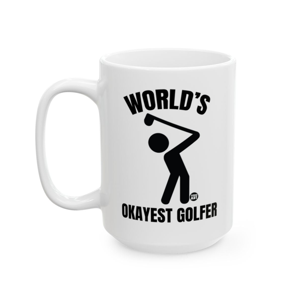 World's Okayest Golfer Funny Office Coffee Mug