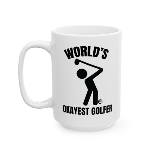World's Okayest Golfer Funny Office Coffee Mug