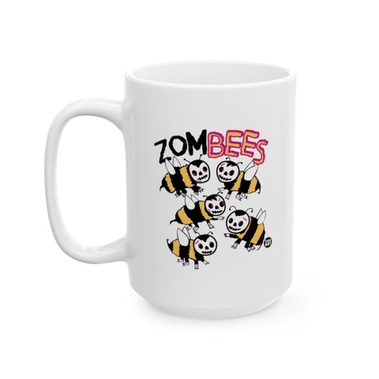 Zombees design mug with fun and quirky zombie bees