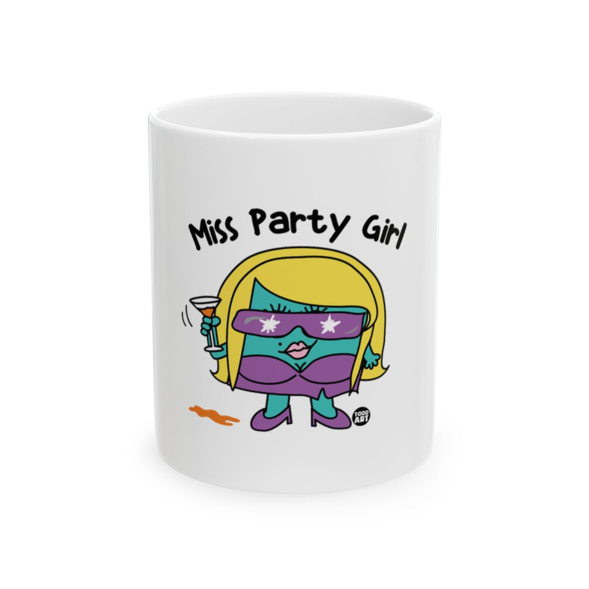 Miss Party Girl Fun Cartoon Character Mug