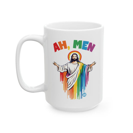 Colorful Ah Men Jesus Design Large Mug