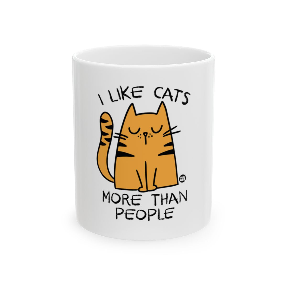I Like Cats More Than People White Mug