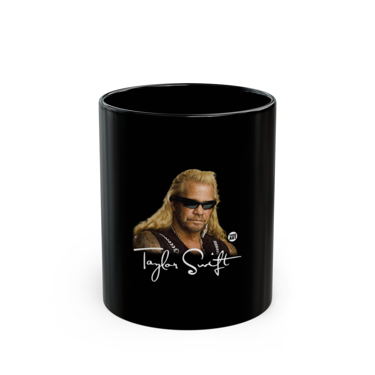 Taylor Swift Black Mug with Biker Image Design Mug