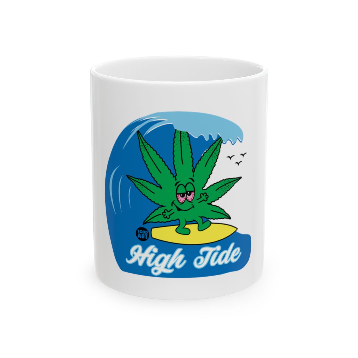 High Tide Surfing Cannabis Leaf Graphic Mug