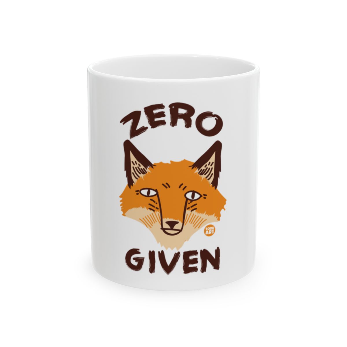 Zero Fox Given Funny Fox Design White Mug