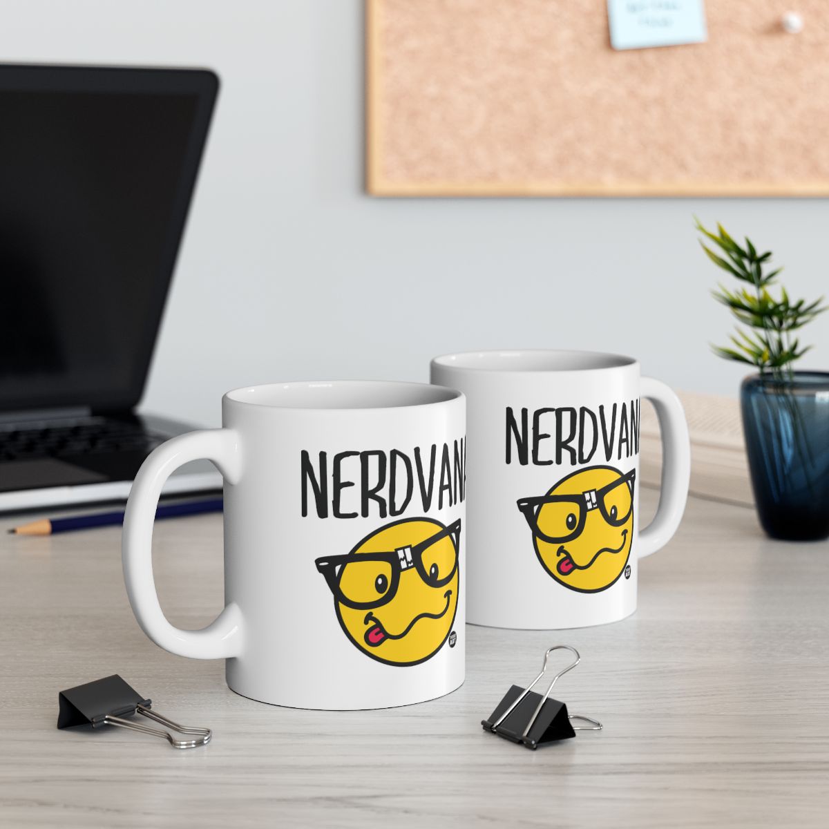 Nerdvana Emoticon Face Design Coffee Mug Product