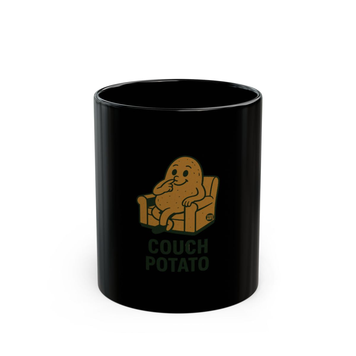 Couch Potato graphic black mug