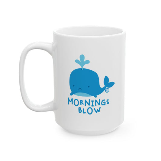Mornings Blow Whale Graphic Large Coffee Mug