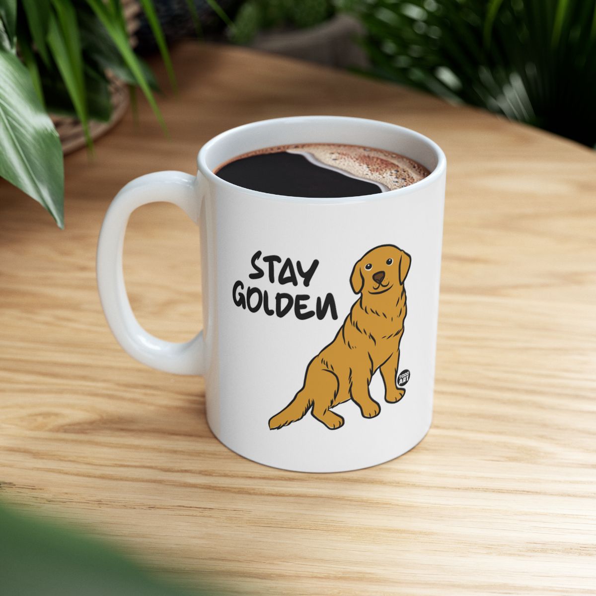 Stay Golden Illustrated Mug for Dog Lovers