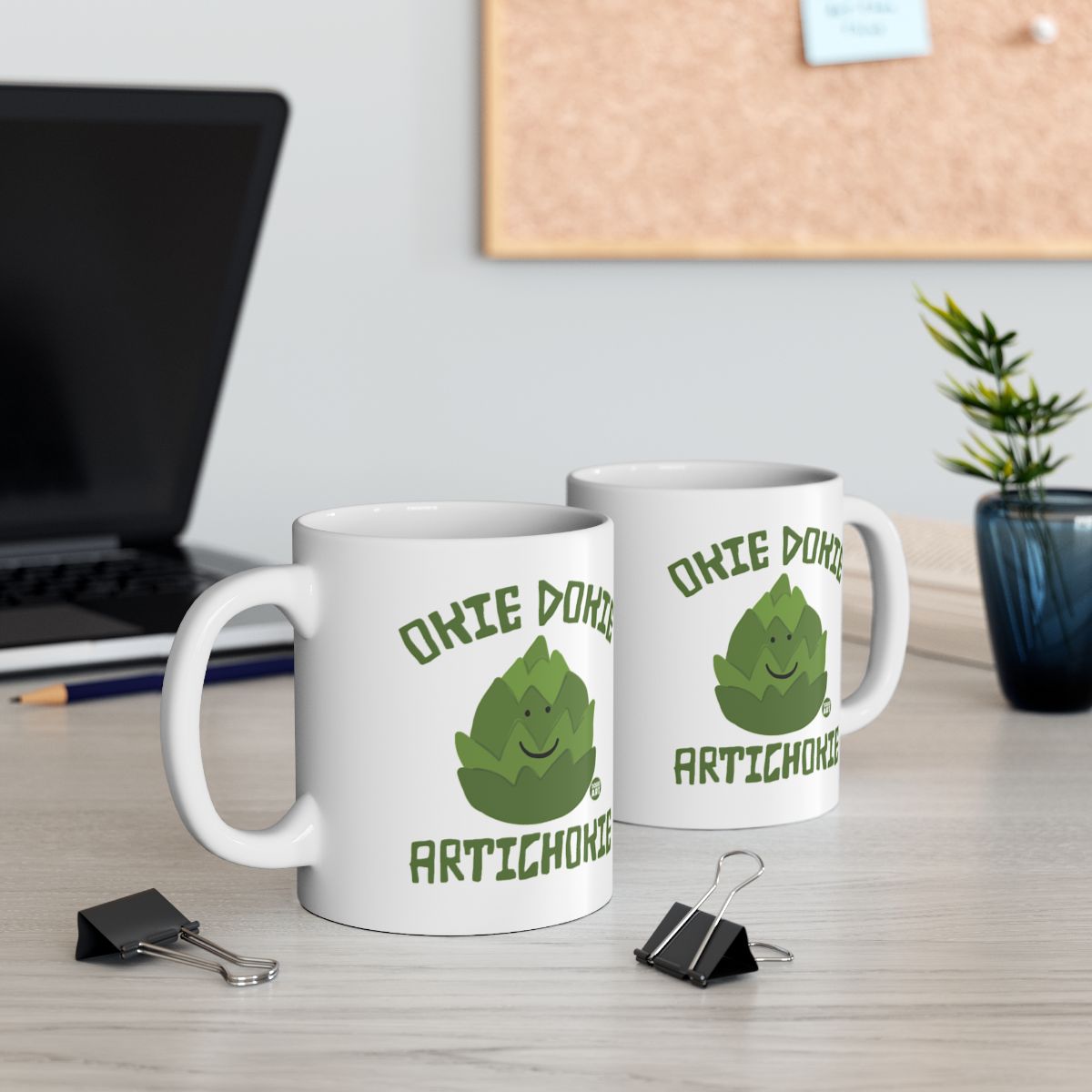 Okie Dokie Artichokie Fun Custom White Coffee Mug