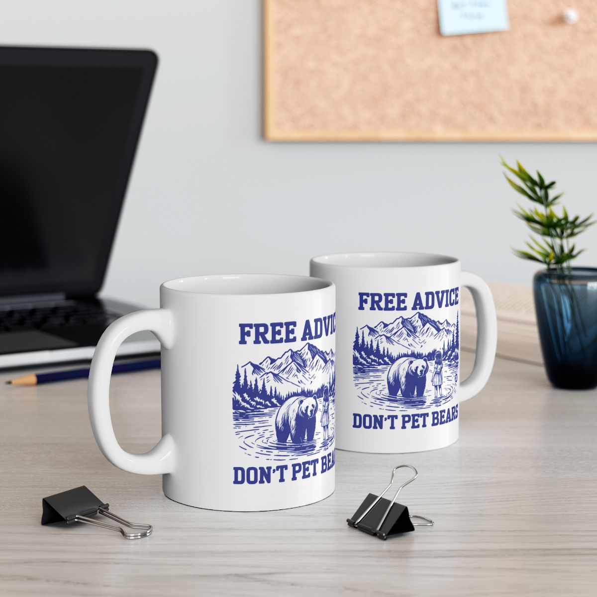 Free Advice Don't Pet Bears Scenic Campground Mugs