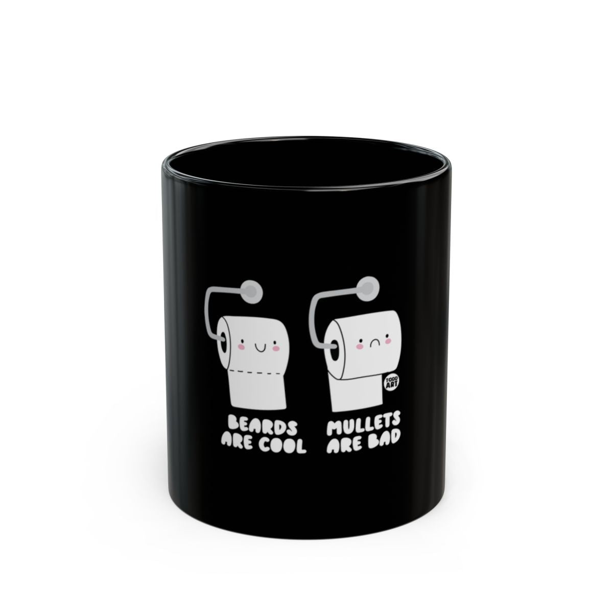 Beards Are Cool Mullets Are Bad graphic mug