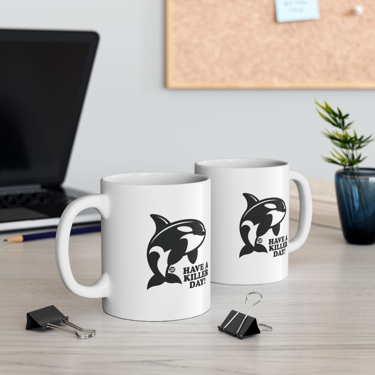 Have A Killer Day Mug With Orca Print Design