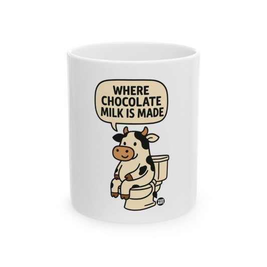 Where Chocolate Milk Is Made Cow Cartoon Mug