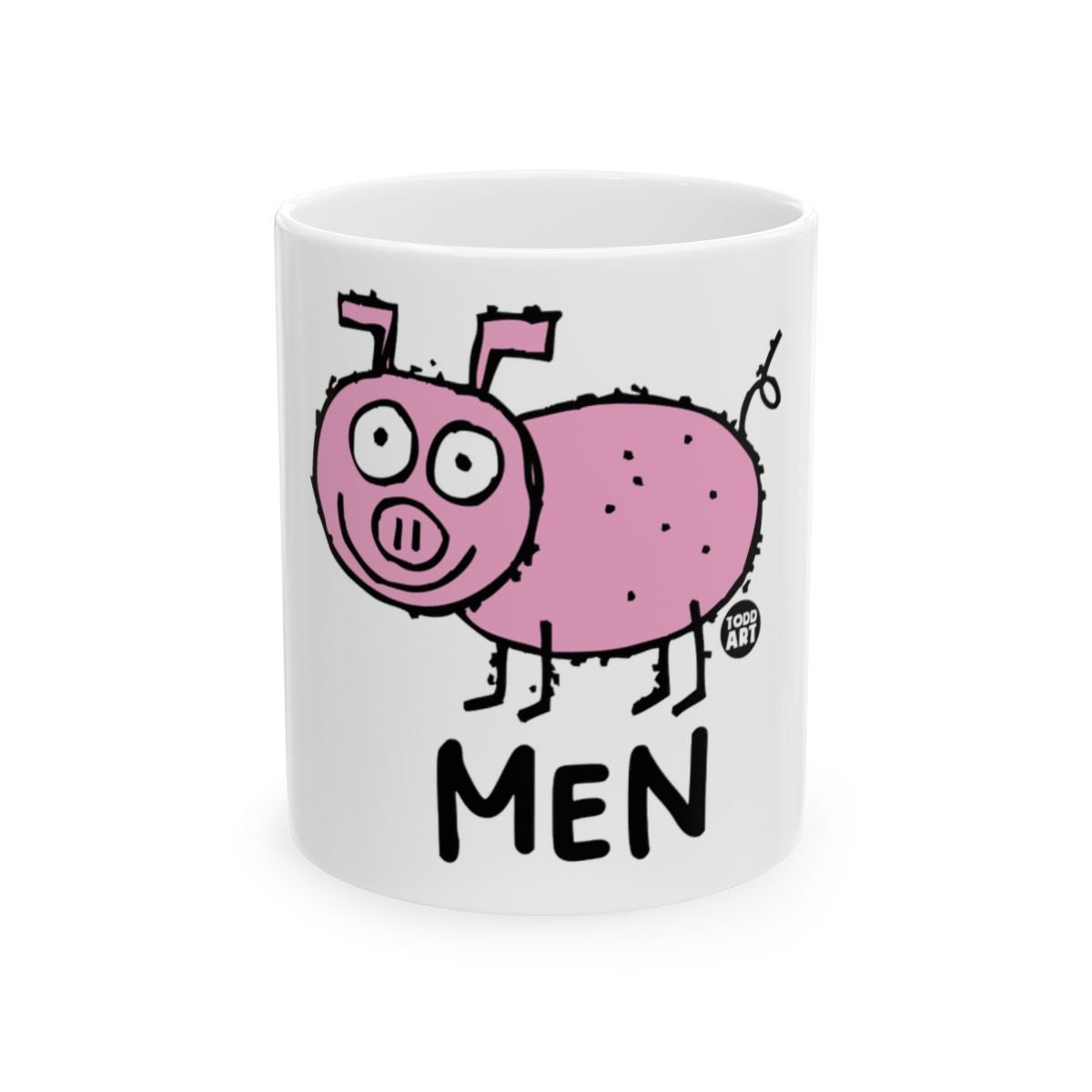 Funny Cartoon Pig Design Men Mug for Coffee Lovers