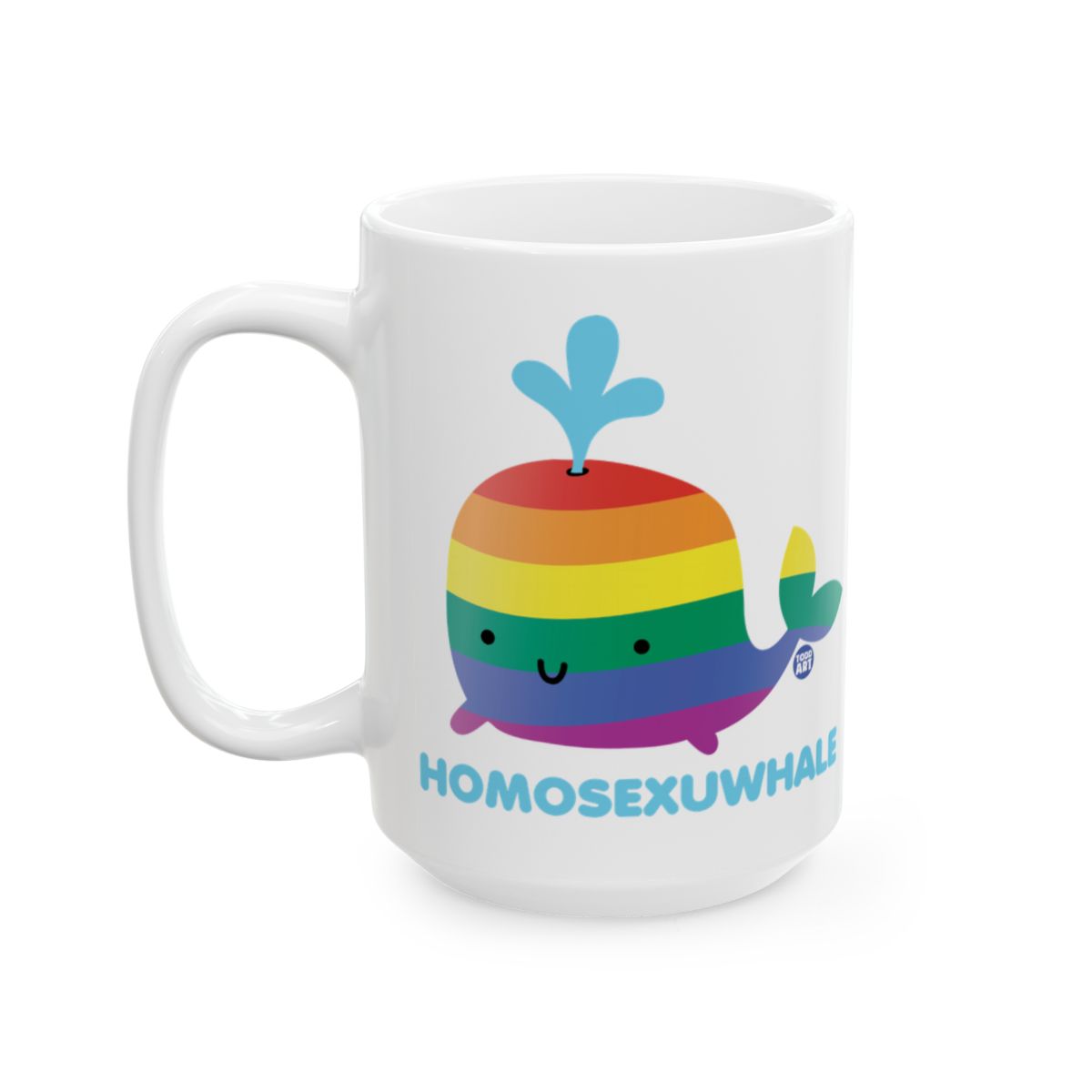 Homosexuwhale Rainbow Whale Mug Fun LGBTQ Product