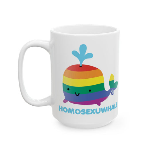 Homosexuwhale Rainbow Whale Mug Fun LGBTQ Product