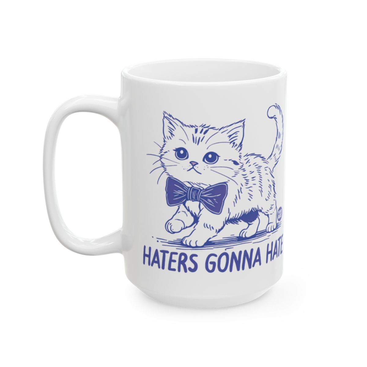 Haters Gonna Hate Cute Cat With Bow Tie Mug