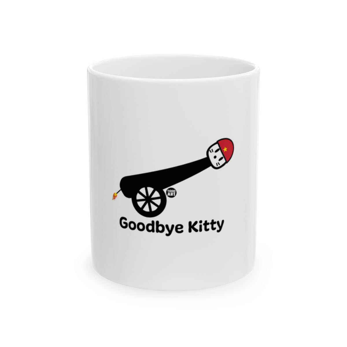 Goodbye Kitty Cannon Graphic Design Mug