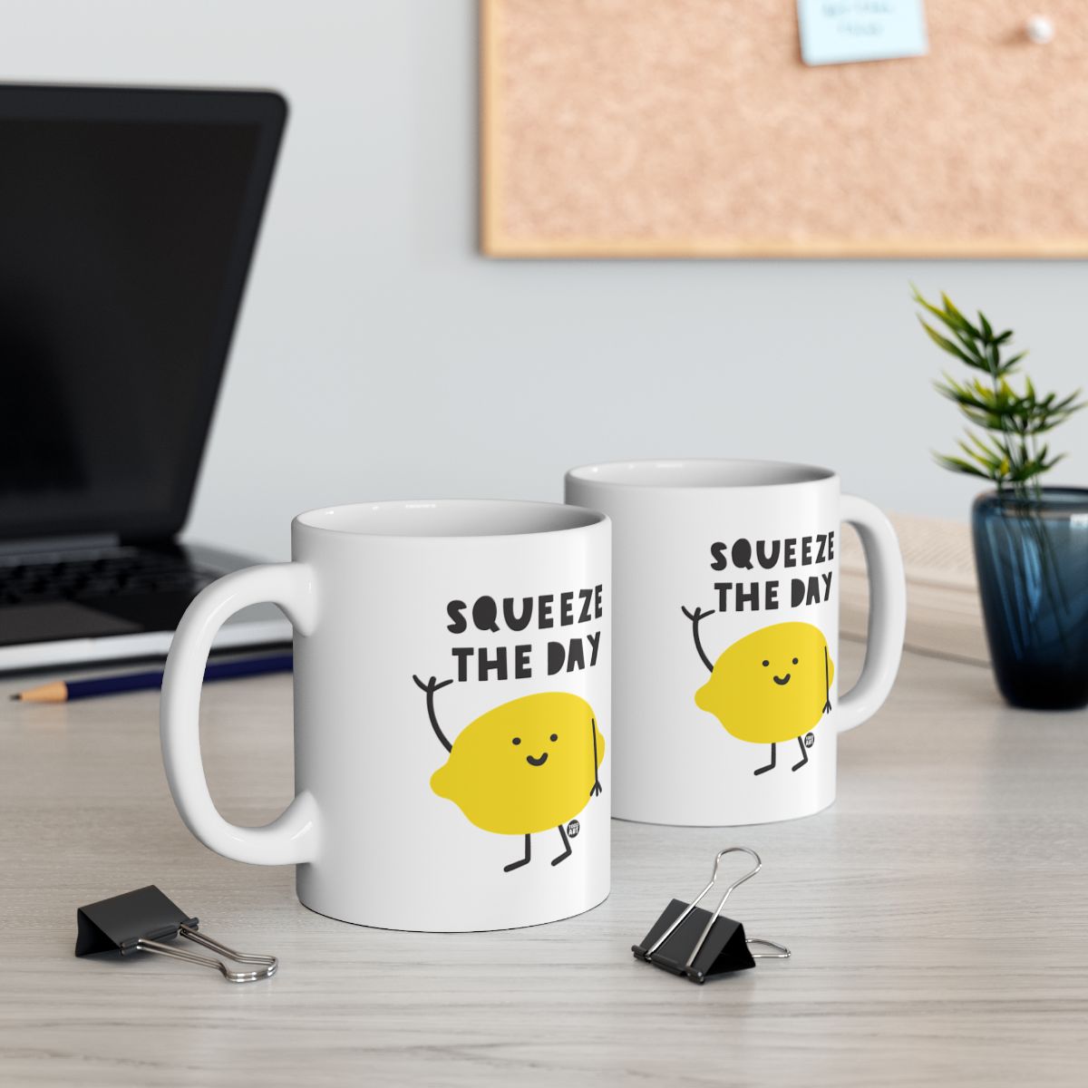 Squeeze the Day Cute Lemon Design Coffee Mug