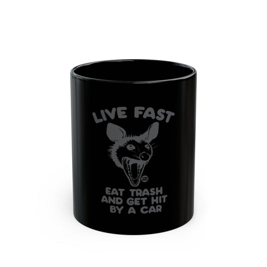 Live Fast Eat Trash Get Hit By A Car mug