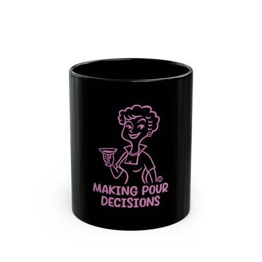 Making Pour Decisions Retro Cartoon Mugs & Glassware