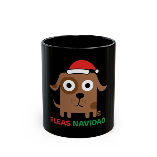 Fleas Navidoad Dog Santa Hat Christmas Mug