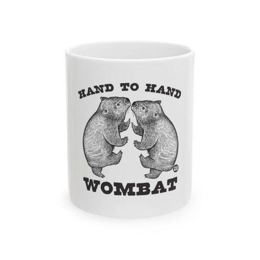 Hand to Hand Wombat Mug with Cute Animal Design