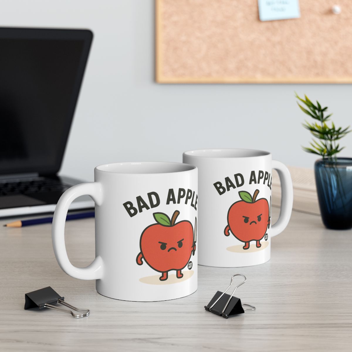 Bad Apple Cartoon Character Design Coffee Mug