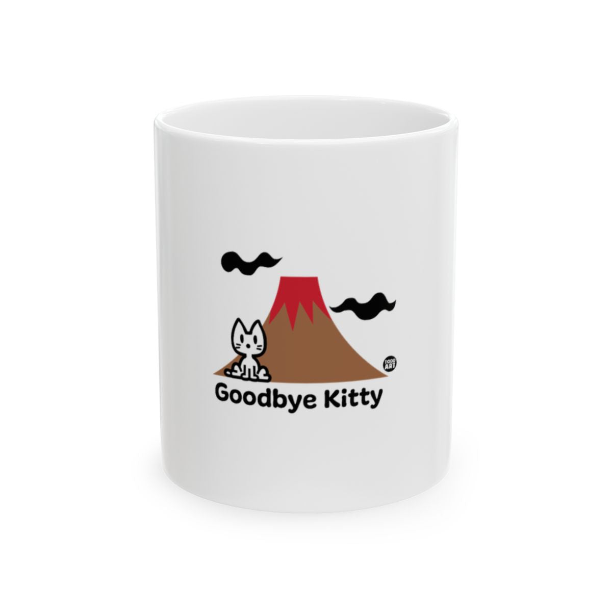 Goodbye Kitty Volcano Graphic Design Mug