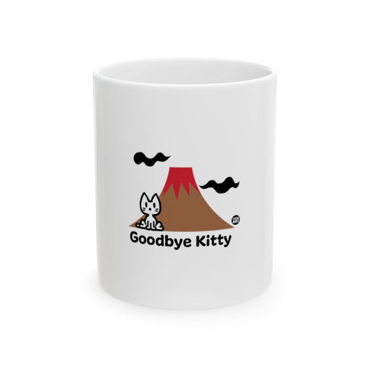 Goodbye Kitty Volcano Graphic Design Mug