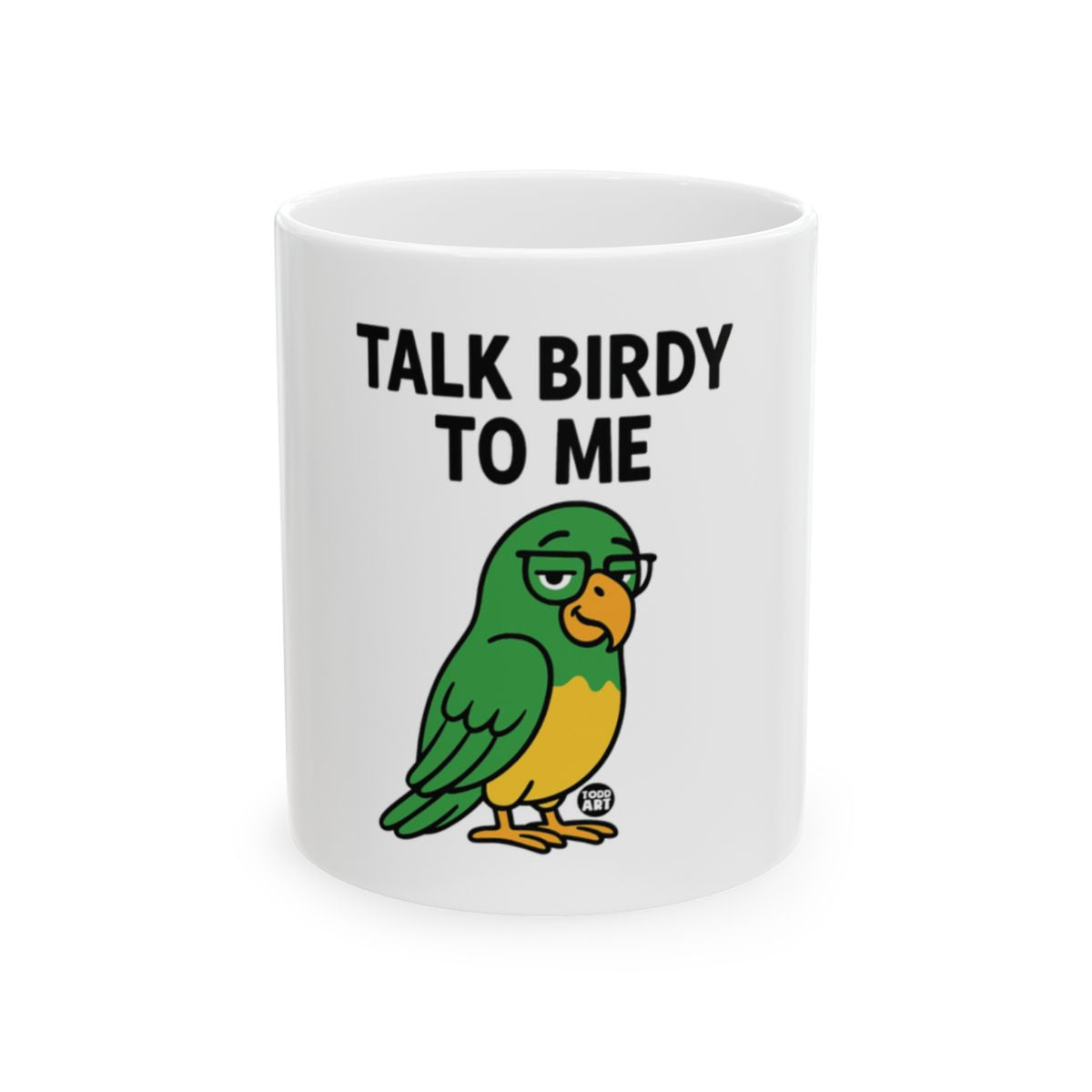 Funny Cartoon Parrot Bird Talk Birdy to Me Coffee Mug