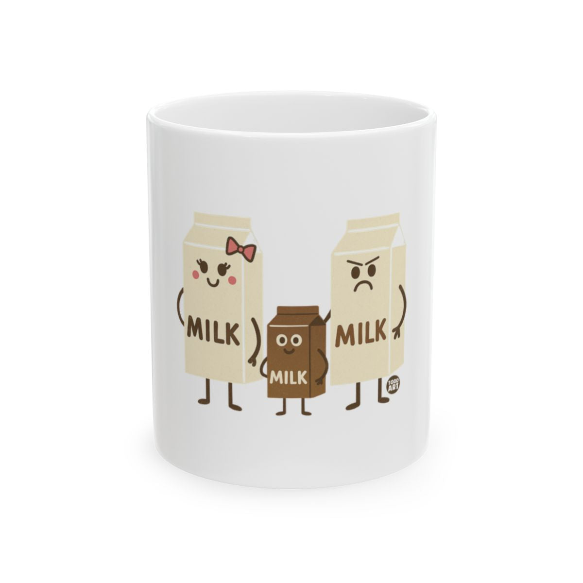 Cute Milk Family Cartoon Design Coffee Mug