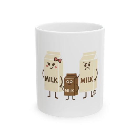 Cute Milk Family Cartoon Design Coffee Mug