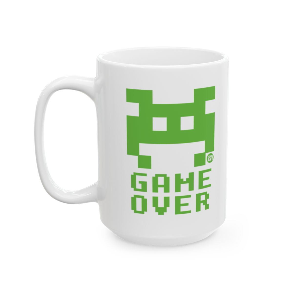 Retro Game Over Green Alien Design Coffee Mug