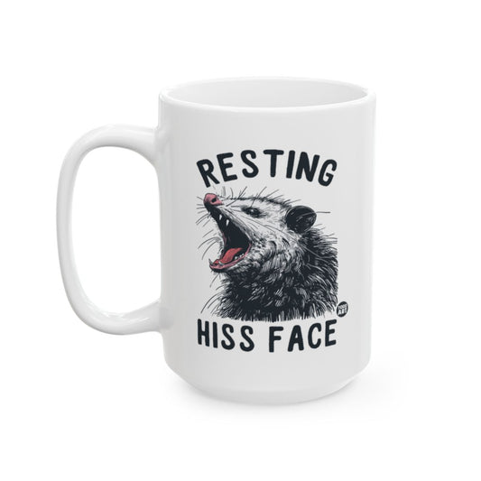 Resting Hiss Face Funny Animal Mug Cute Coffee Cup